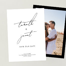 Convites NOMES ELEGANTES | 2 Fotografia QR Código Salvar NO