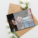 Convites Nomes Foto Moderna 8H Casamento<br><div class="desc">Coloque seus convidados no clima para seu casamento com seus Nomes Foto Moderna 8 Convites Horizontais de Casamento. Convites exclusivos,  usando sua própria foto.</div>
