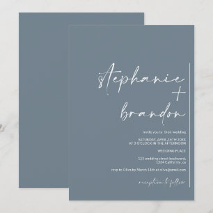 Convites Nomes minimalistas modernos caligrafia casamento a