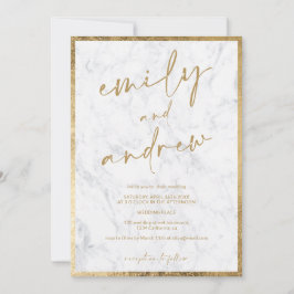 Convites Nomes modernos caligrafia casamento em ouro