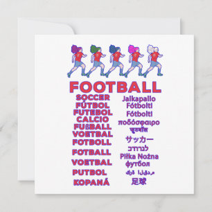 Convites Nomes Multilíngues de Futebol Feminino Mundial Fã