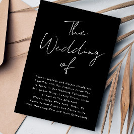 Convites Nomes Personalizados Branco Moderno E Preto O Casa