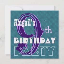 Convites Nono aniversário do Criança Nome Personalizado Rox