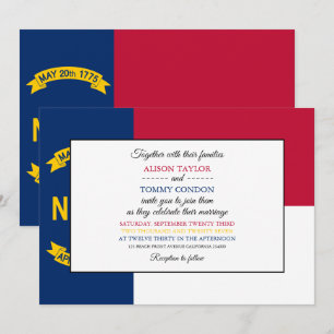 Convites North Carolinian Flag, North Carolina Wedding