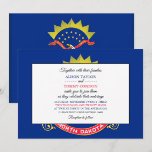 Convites North Dakotan Flag, Flag of North Dakota Wedding