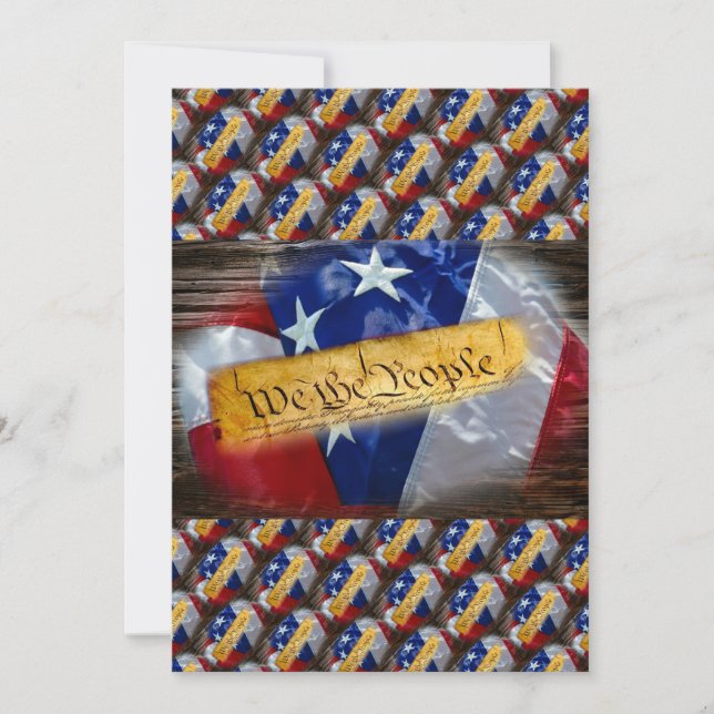 Convites Nós, A Bandeira Americana Da Pessoas (Frente)