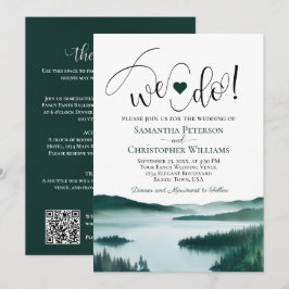Convites Nós Aceitamos! Código QR de Casamento no Lago da M