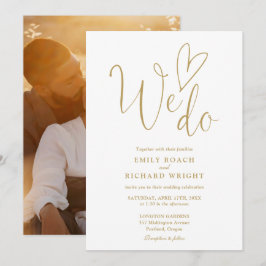 Convites Nós Adoramos Foto De Coração Elegante Casamento Do