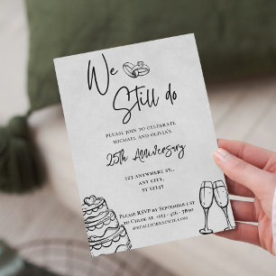 Convites Nós Ainda Fazemos   Aniversário de 25 minimalista 