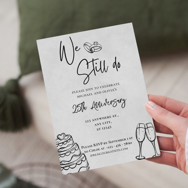 Convites Nós Ainda Fazemos | Aniversário de 25 minimalista  (Criador carregado)