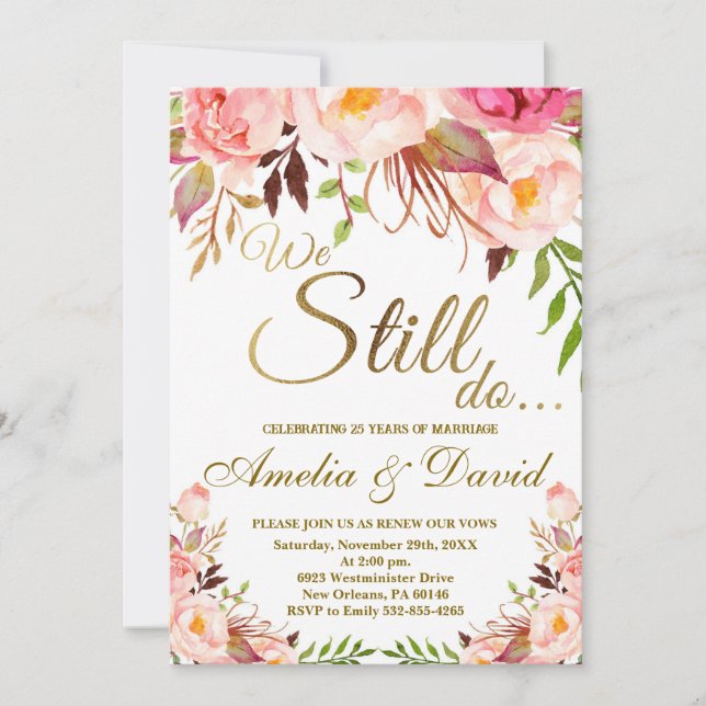 Convites Nós Ainda Fazemos convite, Renovação de Votos (Frente)