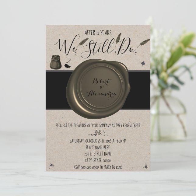 Convites Nós Ainda Fazemos | Renovação do aniversário de ca (Em pé/Frente)