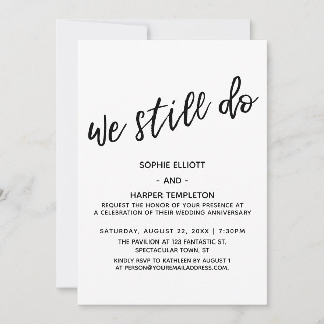 Convites Nós Ainda Fazemos Simples Escrita Moderna de Anive (Frente)