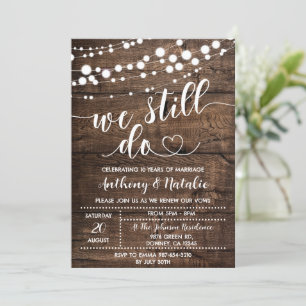 Convites Nós Ainda Fazemos Vow Renewart Rustic