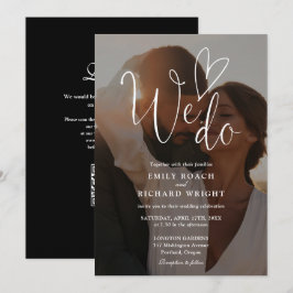 Convites Nós Amamos o Código QR do Script Elegante da Foto