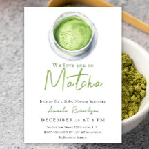 Nós amamos você tanto Chá de Bebê Matcha