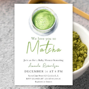 Convites Nós amamos você tanto Chá de Bebê Matcha