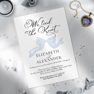 Convites Nós Amarramos O Nó Elopemento Arco Azul