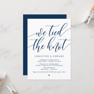 Convites Nós amarramos o nó, Partido Elopement de Casamento