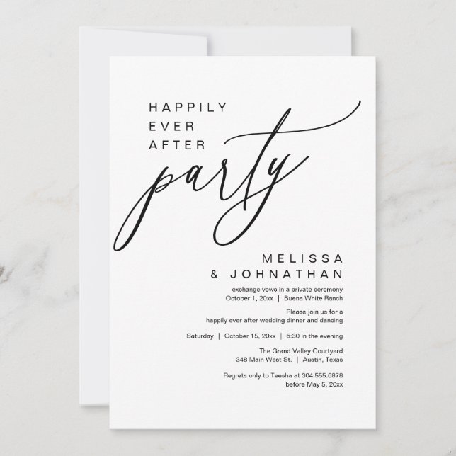 Convites Nós amarramos o nó, Partido Janto Romântico de Cas (Frente)