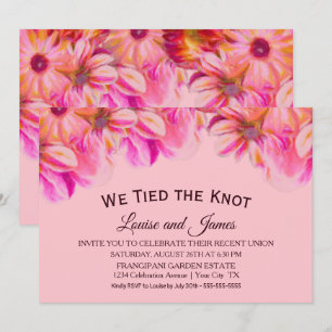 Convites Nós Amarrámos o Nó Recepção de Casamento Floral Ro