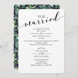 Convites Nos Casamos com Festa de casamento Verde Simples