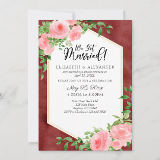 Convites Nos Casamos Com O Elopemento De Casamento Floral D