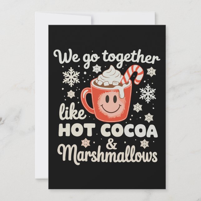 Convites Nós Combinamos Juntos Como Marshmallows de Cacau Q (Frente)