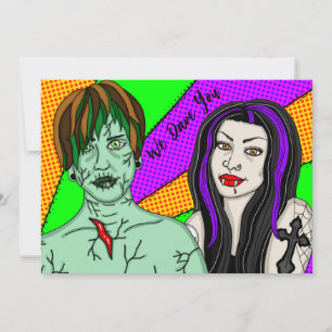 Convites Nós Desafiamos Você   Festa de Halloween