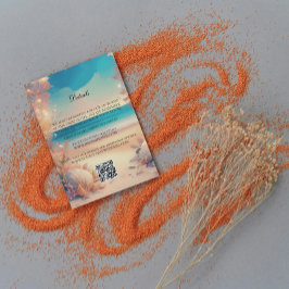 Convites Nos detalhes do casamento na praia
