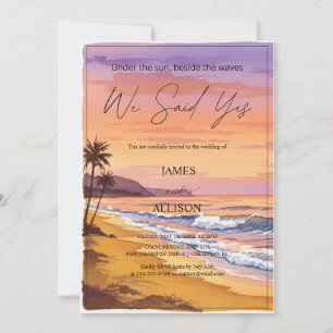 Convites Nós dissemos sim - Boho Beach California e Wedding