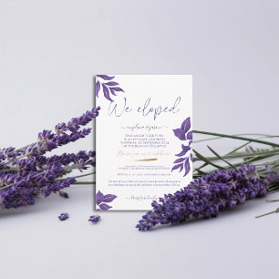 Convites Nós Elogiamos Casamento Elegante Roxo