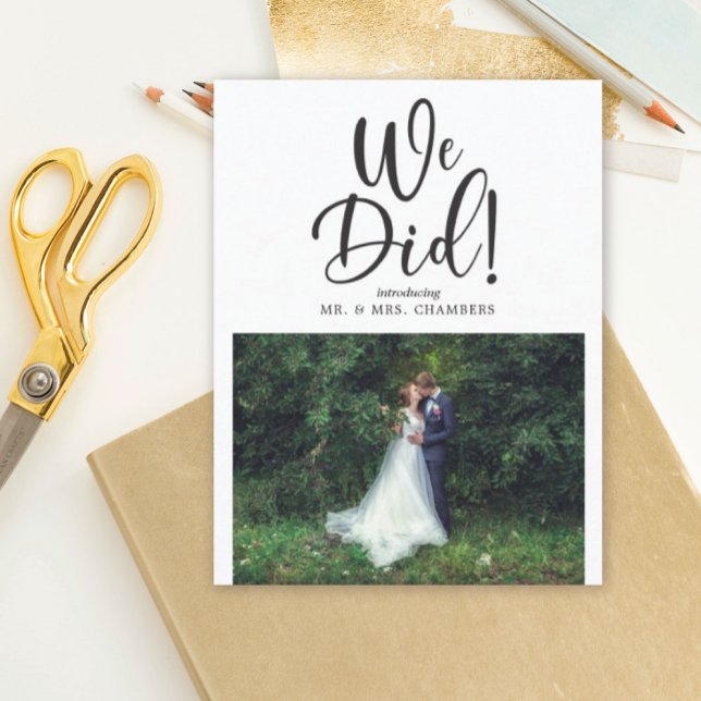 Convites Nós Elopeamos Foto (Criador carregado)