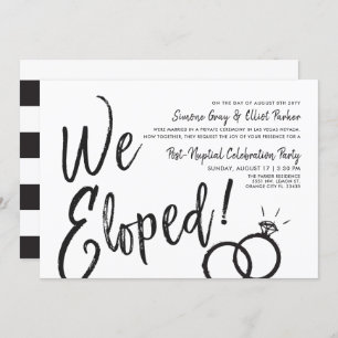 Convites Nós Eloped comensal Nuptial do cargo de  