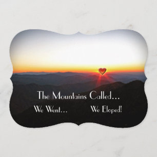 Convites Nós Eloped/montanha romântico