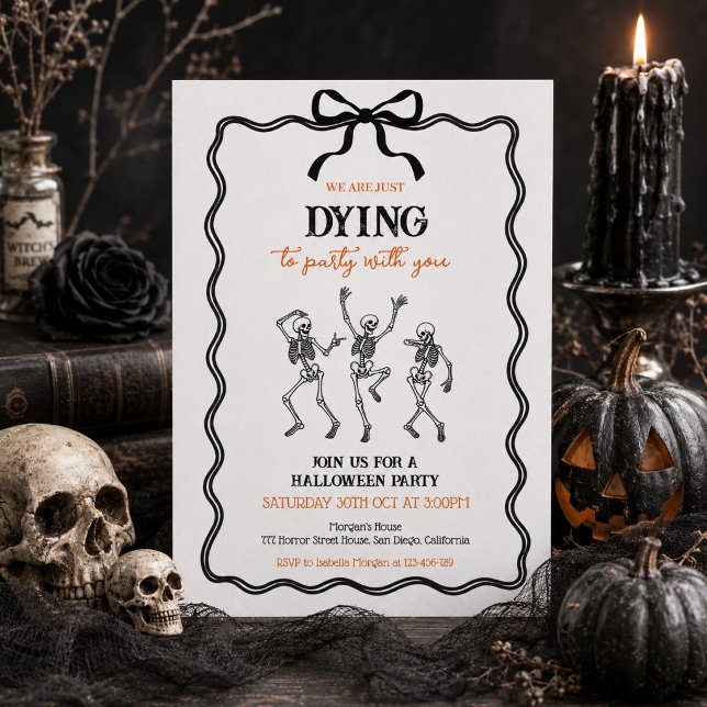 Convites Nós Estamos Apenas Morrendo Festa de Halloween (Criador carregado)