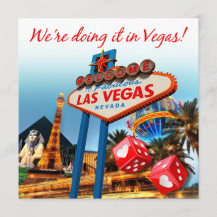 Convites Nós estamos fazendo-o no casamento de Vegas