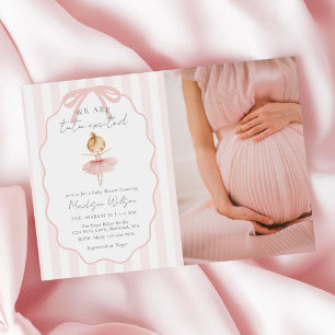 Convites Nós Estamos Tutu Animados Chamada de Foto de Baby 