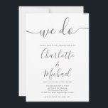 Convites Nós Fazemos Casamento Com Cinzas E Senha Branca<br><div class="desc">Cinza elegante e convite de casamento de assinatura branca com nomes de estilo de assinatura,  esta cinza de na moda e o convite de casamento branco podem ser personalizados com suas informações em caracteres de cinza. Projetado por Thisnotme©</div>