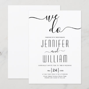 Convites "Nós fazemos" casamento da caligrafia do roteiro