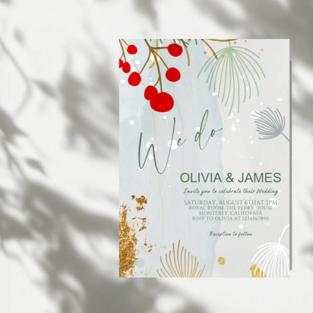 Convites Nós Fazemos Casamento de Natal - Festa de Inverno  (Criador carregado)