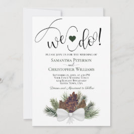 Convites Nós Fazemos! Casamento no inverno Rustic Pinecones