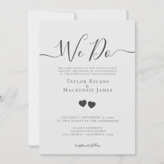 Convites Nós Fazemos Casamento Personalizado Elegante