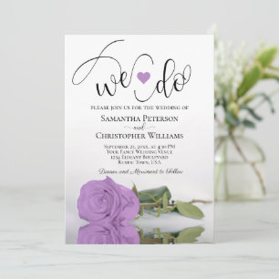 Convites Nós Fazemos! Casamento romântico Lilac Purple Rosa