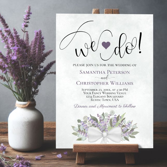 Convites Nós Fazemos! Casamento Rustic Eucalyptus & Lavanda (Criador carregado)