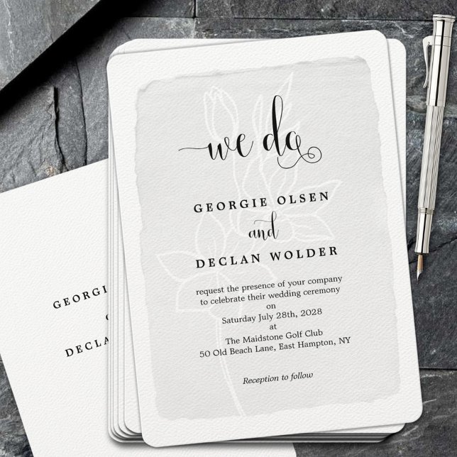 Convites Nós Fazemos Casamento Vintage Calliografia (Criador carregado)