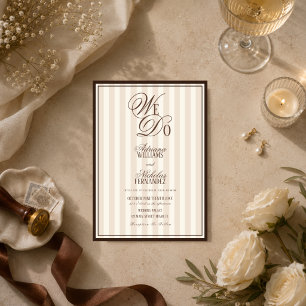 Convites Nós Fazemos Elegante Expresso Listrado Casamento