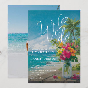 Convites Nós Fazemos Fotografia de Casamento Floral de Prai