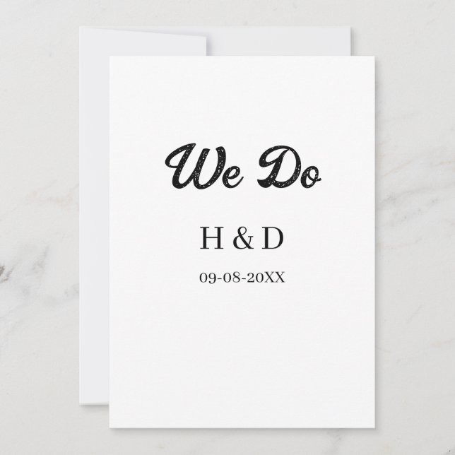 CONVITES NÓS FAZEMOS NOME DO CASAL DATA DE CASAMENTO SIMPLE (Frente)