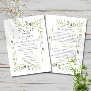 Convites Nós Fazemos Parte Dois Sequela Vows Greenery